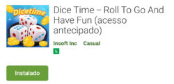 Baixe dice time direto na google play e IOS